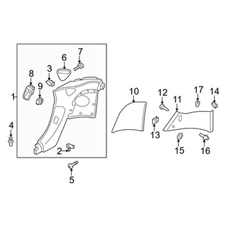 Audi OE - Quarter Panel - Interior Trim (Coupe)