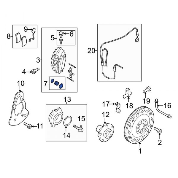 Disc Brake Caliper Seal Kit