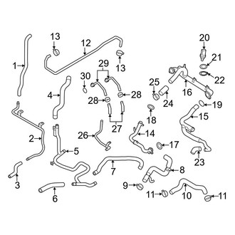 Audi OE - Cooling - Hoses & Pipes (Rear), (4.2L Automatic Dual Clutch Tr)