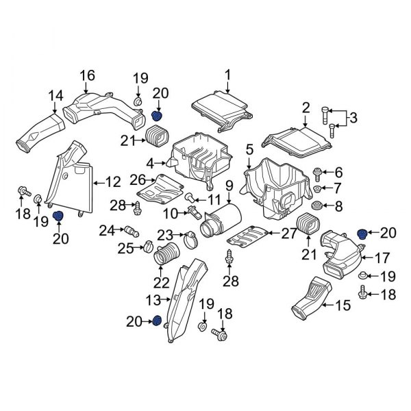 Engine Air Intake Hose Grommet