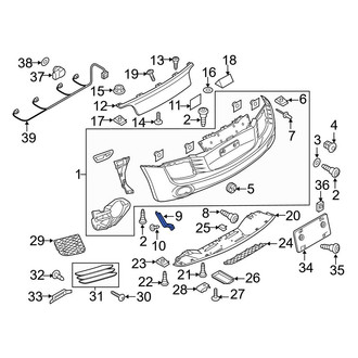 Audi OE - Rear Left Bumper Joint Cover
