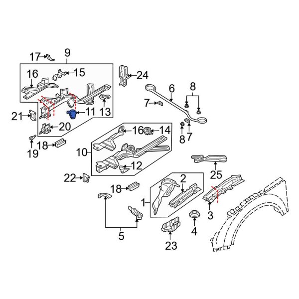 Frame Side Member Bracket