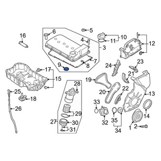 Audi OE - Engine Valve Cover Washer Seal