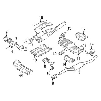 Audi OE - Exhaust System - Exhaust Components (180 Horse Power), (ATC Engine)
