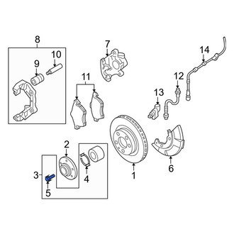 Audi OE - Front Axle Hub Mounting Bolt