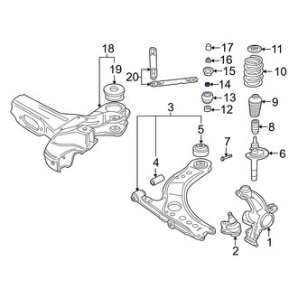 Audi OE - Front Suspension Strut Nut