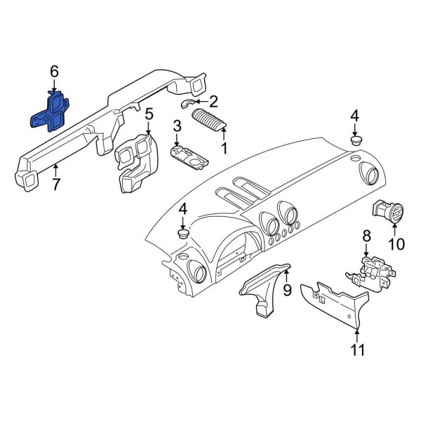 Instrument Panel Air Duct Bracket