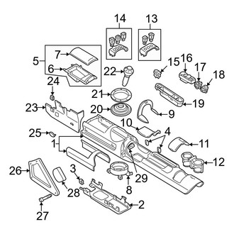 Audi OE - Center Console (Coupe)