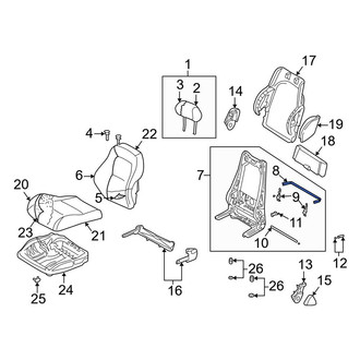 Audi OE - Front Seat Track Adjust Handle