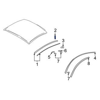 Audi OE - Rear Roof Molding Clip