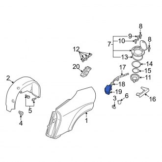 Audi OE - Rear Fuel Filler Door Lock Actuator
