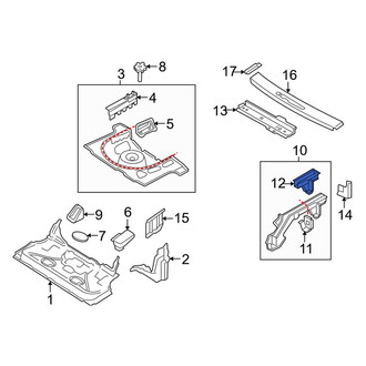 Audi OE - Right Floor Side Rail Reinforcement
