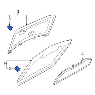 Audi OE - Back Glass Reveal Molding Clip