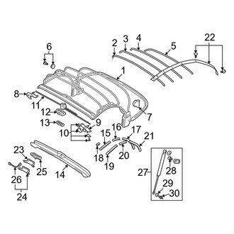 Audi OE - Convertible/Soft Top - Frame & Components (Convertible)