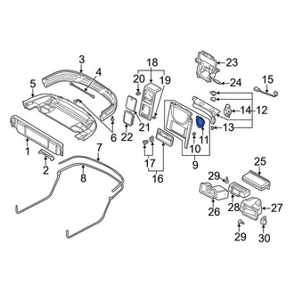 Audi OE - Convertible Top Stowage Compartment Trim Panel Gasket