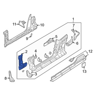 Audi OE - Front Left Outer Rocker Panel Reinforcement