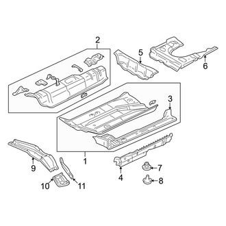 Audi OE - Pillars, Rocker & Floor - Floor & Rails (Convertible)