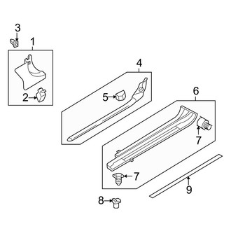 Audi OE - Pillars, Rocker & Floor - Interior Trim (Convertible)