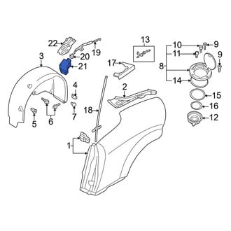 Audi OE - Rear Fuel Filler Door Lock Actuator