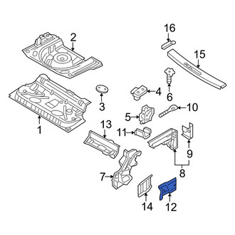Audi OE - Right Floor Side Rail Reinforcement