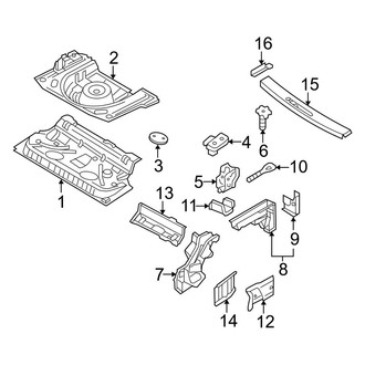 Audi OE - Rear Body & Floor - Floor & Rails