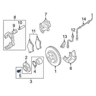 Audi OE - Front Axle Hub Mounting Bolt