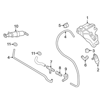 Audi OE - Front Lamps - Washer Components
