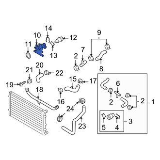 Audi OE - Cooling System Bypass Line Adapter