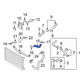 Audi OE - Upper Radiator Coolant Hose