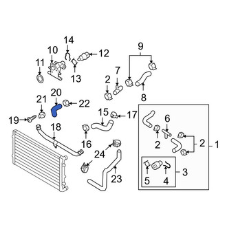 Audi OE - Lower Radiator Coolant Hose