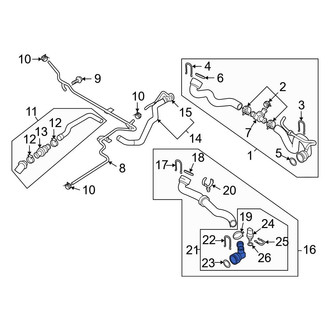 Audi OE - Lower Cooling System Bypass Line Adapter