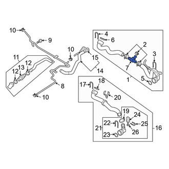 Audi OE - Radiator Coolant Hose Adapter