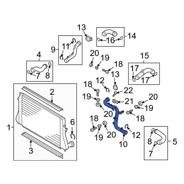 Audi OE 1K0145770AH Intercooler Pipe