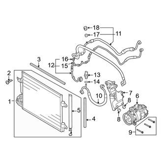Audi OE - Air Conditioner & Heater - Condenser, Compressor & Lines