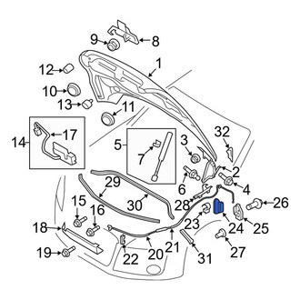 Audi OE - Front Hood Release Handle