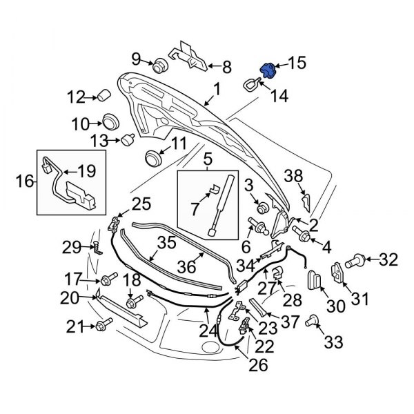 Hood Latch Striker Plate