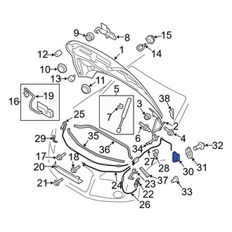 Audi OE - Front Hood Release Handle