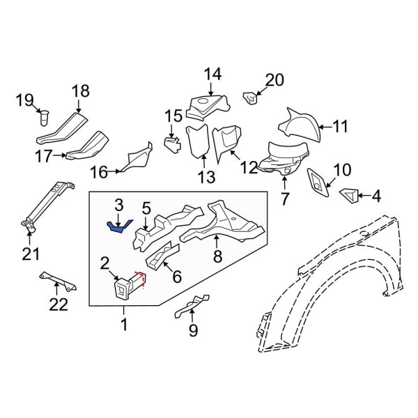 Frame Rail End Bracket