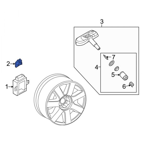Tire Pressure Monitoring System (TPMS) Control Unit Connector