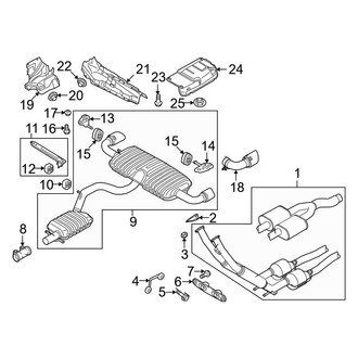 Audi OE - Exhaust System - Exhaust Components (Base 3.2L)