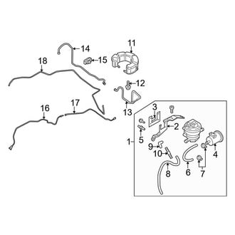 Audi OE - Emission System - Emission Components (Fuel Tank Area), (3.2L)