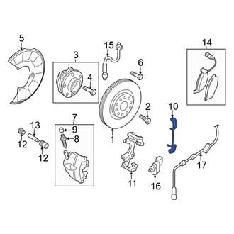 Audi OE - Rear Disc Brake Anti-Rattle Clip