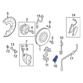 Audi OE - Rear Left ABS Wheel Speed Sensor