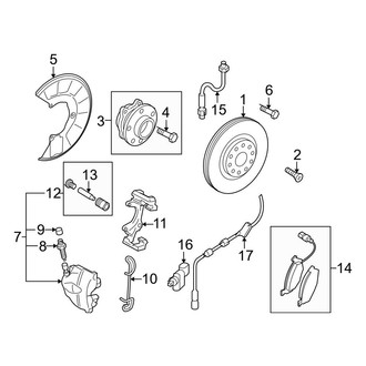 Audi OE - Front Suspension - Brake Components (Base 3.2L)