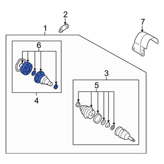 Audi OE - Rear Inner CV Joint Boot Kit
