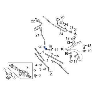 Audi OE - Front Windshield Washer Hose Connector