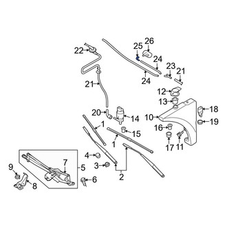 Audi OE - Front Windshield Washer Hose Connector