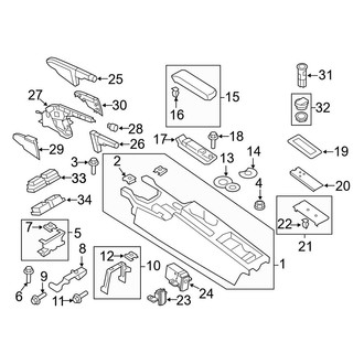 Audi OE - Center Console (Convertible)