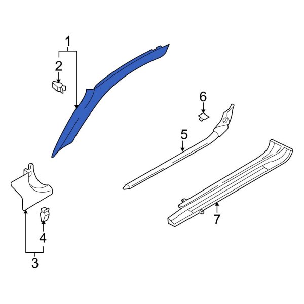 Body A-Pillar Trim Panel