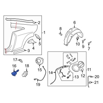 Audi OE - Rear Fuel Filler Door Lock Actuator